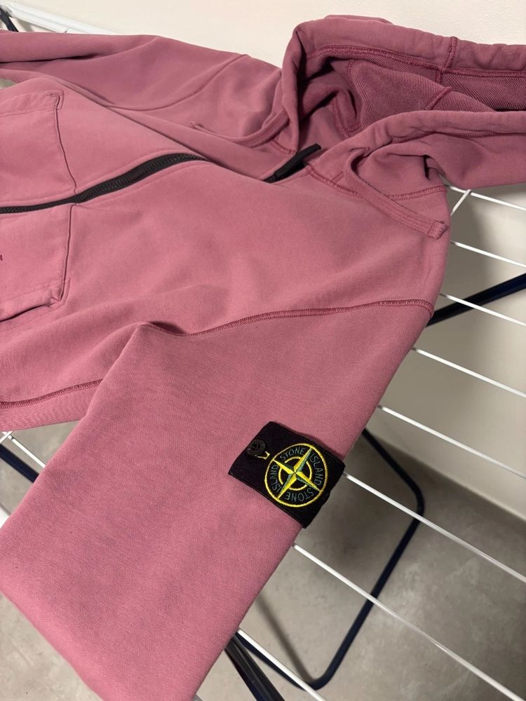 Stone Island Stone Island Pink Zip-Up Hoodie product image